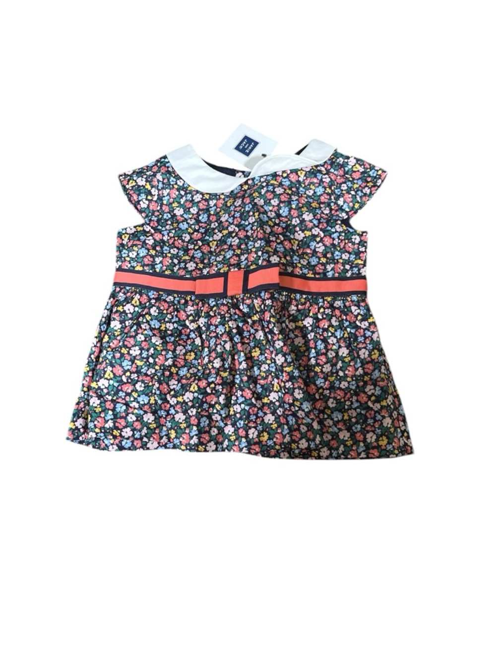 Janie and Jack navy floral dress with Peter Pan collar.  NWT size 12-18 months